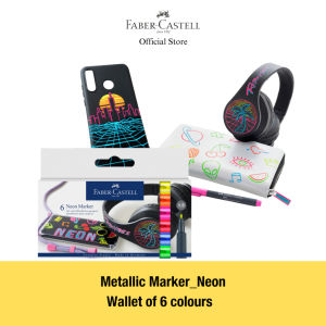 Faber-Castell Creative Studio Metallic & Neon Markers Wallet of 6