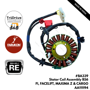 Bajaj Stator Coil Assembly BS6 (FI FACELIFT MAXIMA Z & CARGO) - AA111194