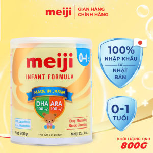Sữa bột Meiji NHẬP KHẨU lon 800g LOẠI 0-1 tuổi INFANT FORMULA (Hàng chính hãng công ty)