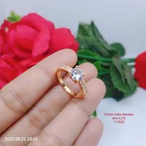 Cincin Wanita Titanium Xuping Perhiasan Aksesories fashion Lapis Emas Anti karat