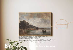 Vintage & Aesthetic Landscape Painting | Autumn | With Frame | Wall Art Deco | A4 A3 A2