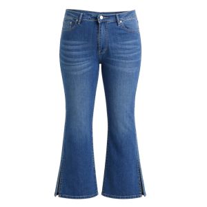 Sys Clothier Dora Slit Bootcut Jeans Wanita l Denim High Waist Cutbray Premium (Size 27-30)