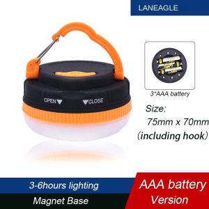 Magnetic Super Bright LED Camping Lamp USB Rechargeable Portable Mini Tent Light Emergency Chandelier for Outdoor Travel