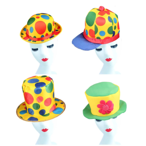 Clown Top Hat Party Clown Hat Magician Hat Halloween Fancy Dress Costume Funny Clown Coplay Costume Accessories Adults