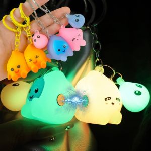 1 คู่ Luminous พวงกุญแจที่ใช้ร่วมกันแขวนแม่เหล็ก Key Holder คู่น่ารักกระเป๋าจี้แขวนอุปกรณ์เสริมของขวัญตกแต่งบ้าน