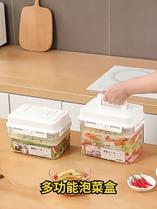 Practical Kimchi Storage Container Pickle Fermentation Jar with Lid and Handle Sauerkraut Fermenting Box Kitchen Tool