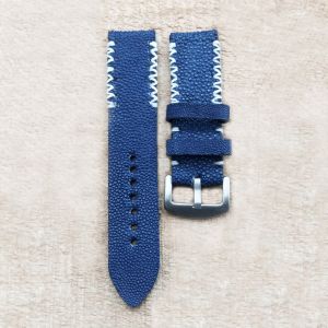 Strap Tali Jam Tangan Kulit Ikan Pari Biru Garansi 1 Tahun