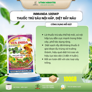 Inmanda 100WP Vua Imida – Thuốc trừ rầy nâu hại lúa lưu dẫn mạnh hiệu lực kéo dài