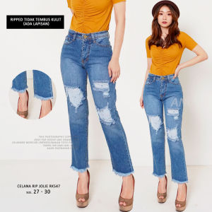 TERLARIS BF Jeans Wanita - Celana BF Ripped - Celana BF Rip Jolie - BF Ripped Tidak Tembus