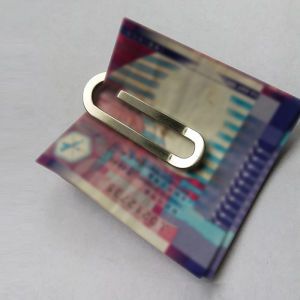 [haoh] Stainless Steel Pocket Money Clip Wallet Metal Steel Bill Clip Clamp Folder Clip Cash ID Credit Card Money Holder