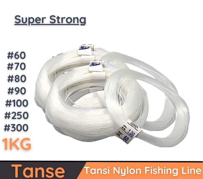 Wholesale 1 KILO-Nylon monoline tansi #60-70-80-90-100-300 string fishing  line DIY