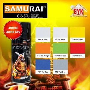 SYK SAMURAI Spray Paint Flat Colours 400ml Plastic and Metal Coating Motorcycle Spray Menggerutu Samurai