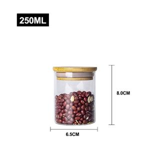 250~550ml Seasoning Bottle Glass Jar Food Storage Spice Container Condiment Bottle Bekas Rempah Balang Kaca Kedap Udara