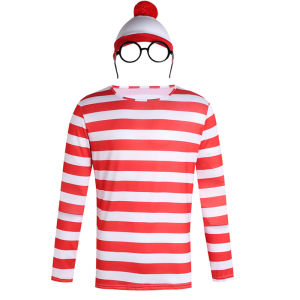 British Cartoon: Smart Wally Wheres Wally Parent-child Halloween costumes cosplay Costume