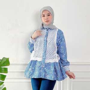 BAJU GAMIS MUSLIM TERBARU 2025 LIST POLI LINE//GAMIS DEWASA BUSUI FRIENDLY LENGAN PANJANG