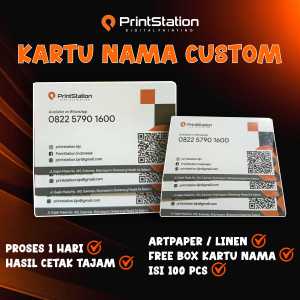 CETAK KARTU NAMA DESAIN CUSTOM 1 BOX 100 PCS