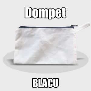 Dompet Blacu Polos P.20 X T.12 Kosmetik Kanvas Blacu Pouch Travel Make Up Pouch Kosmetik Canvas