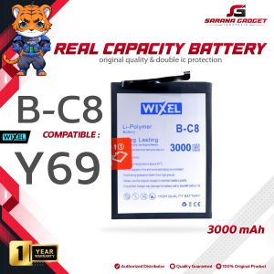 WIXEL Baterai Vivo Y69 1714 B-C8 BC8 Double Power Real Capacity Batre Batrai Battery Ori HP Handphone Original