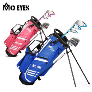PGM Juniors Multifunction Golf Stand Bag with Waterproof Super Lightweight Portable Version in Blue Pink for Boy Girl Kids