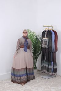 GAMIS SET HIJAB WANITA - LONGDREES MUSLIM TERBARU -BUSANA MUSLIM ( BISA COD )