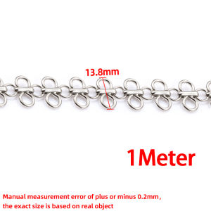 ห่วงโซ่วงกลมสี่แฉกทำจากสแตนเลสเครื่องประดับสร้อยคอแบบทำมืออุปกรณ์เสริมสร้อยข้อมือ