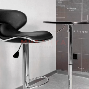 Bar Stool Modern Chair Curved Back Bar Stool PU Leather 360 Degree Swivel Height Adjustable Height Stool