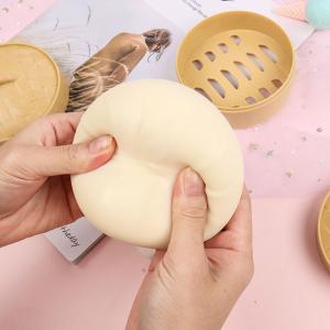 1Pcs Steamed Stuffed Bun Stress Relief Toy Decompression Vent Sensory Toys Squeeze Fidget Relief Dumplings Toy Steamed Stress V1R4
