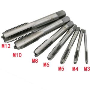SET 1 BỘ 7. MŨI TARO GỒM M3 M4 M5 M6 M8 M10 M12. Dùng để tạo răng lại cho các loại bù long bị tề. TH589