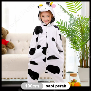 Baju kostum dinosaurus anak Onesie Baju Karakter Kostum Hewan Anak Flanel Onesie kostum dino