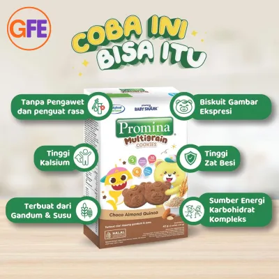 Promina Multigrain Cookies Biskuit Choco Almond Quinoa Blueberry Cheese BPOM Halal Bayi 1 Tahun