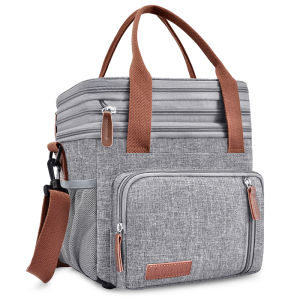 Multifunction Double Deck Thermal Insulation Cooler Bag 100% Leakproof Food Storage Bag For Outdoor Picnic Lunch Bag