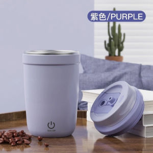 400ML Stainless Steel Automatic Self Stirring Magnetic Coffee Cup Mug Rechargeable Portable Lightweight Leak Proof Smart Electric Auto Spin Self Mixing Insulated Thermal Coffee Tea Milk Chocolate Mug Cup Cawan Kacau Kopi Automatik Murah Tahan Panas自动咖啡搅拌杯