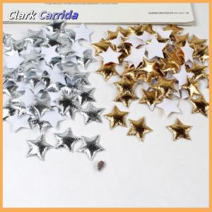 [Clark Carrida] 100pcs vàng bạc sao cho Christmas Đảng trang trí nội thất bọt vải Sao DIY sổ lưu niệm thẻ đồ trang trí embellishments phụ kiện