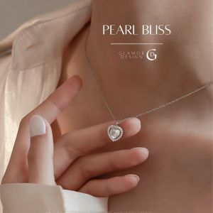 GLAMOR✨สร้อยคอเงิน Pearl Bliss สร้อยคอเงินแท้925 จี้หัวใจ จี้มุก สไตล์เกาหลี สร้อยคอแฟชั่น Valentine ของขวัญ