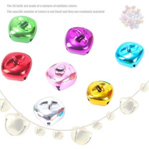 ระฆังงานฝีมือคริสต์มาสหลากสีวัสดุเหล็กพรีเมี่ยมระฆังแขวนตกแต่งตกแต่งผิวเรียบสำหรับเทศกาล DIY