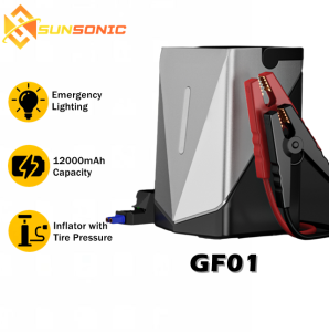GF01 4 in 1 Multi Function Machine Emergency Power Bank with Air Pump 8000mAh/12000mAh Battery Capacity Car Jump Starter