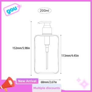 gou Trong suốt vuông xà phòng dispenser Countertop Lotion chai với bơm phòng tắm Lotion lỏng xà phòng Dispenser bơm lại EMP