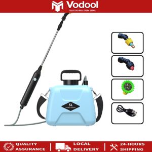 Multi-Function Electric Garden Sprayer 5L Rechargeable with Telescopic Handle and Dual Spray Settings for Lawn and Garden Care
