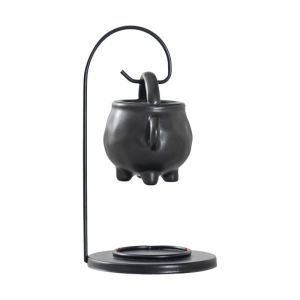 FUNG Handmade Aromatherapy Burner Multi-functional with Iron Hook Essential Oil Burner Craft Ornament Decorative Ceramic Oil Diffuser Bedroom