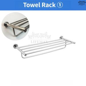 [SG Seller]T-Shape 304 Stainless Steel Towel Rack T-Shape Towel Rack - Foldable Towel Bar Polished/Matte Black for Bathroom