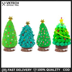 Christmas Trees Crafts Set Multi-Purpose Xmas Tree DIY Clay Suit Wear Resist Handmade Christmas Tree Crafts for Holiday Party Decoration Gifts
