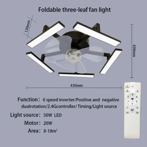 Illuminating Innovation Fan Light Sustainable Solutions 50W LED Energy Saving Ceiling light Bedroom Living room