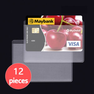 12 PCS PVC IC Card Cover License Card Cover Bank Card Cover Membership Card Cover Anti RFID Protector Case