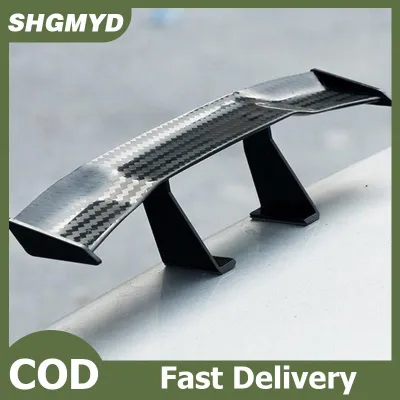 SHGMYD Hot Universal MINI สปอยเลอร์รถด้านหลังตกแต่งสปอยเลอร์ปีกคาร์บอนไฟเบอร์