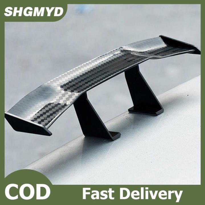 SHGMYD Hot Universal MINI สปอยเลอร์รถด้านหลังตกแต่งสปอยเลอร์ปีกคาร์บอนไฟเบอร์
