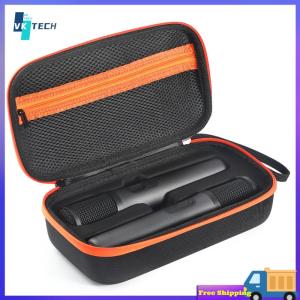 [ VKTECH ] Rechargeable Battery Portable Mic Storage Bag Hard Travel Case Organizer Storage Box for PartyBox Wireless Mic & Accessories