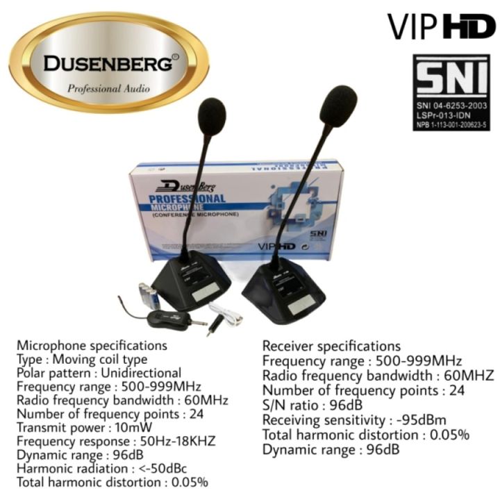 MIC WIRELESS CONFERENCE DUSENBERG VIP HD ORIGINAL 2 MIC MEJA WIRELESS ...