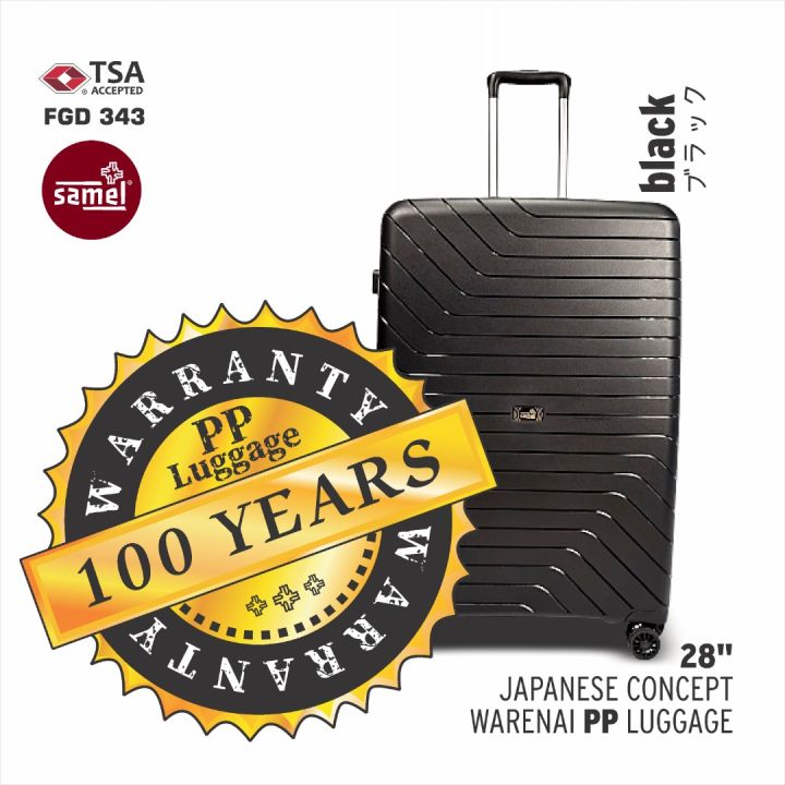 28'' UNBREAKABLE LUGGAGE JAPANESE CONCEPT WARENAI PP (SAMEL FGD 343) Lazada