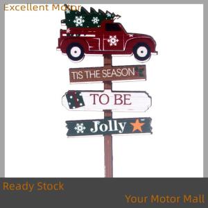 Excellent Ready Stock 1:12 Dollhouse Miniature Christmas Road Sign Garden Decoration Furniture Home Model Decor Toy Doll House Accessories