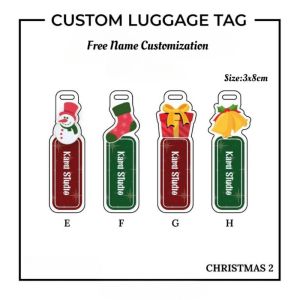 Custom Name Christmas Bag Tag Acrylic Bag Tag Bag Pendant Creative Christmas Keychain Backpack Decoration Accessories Gifts